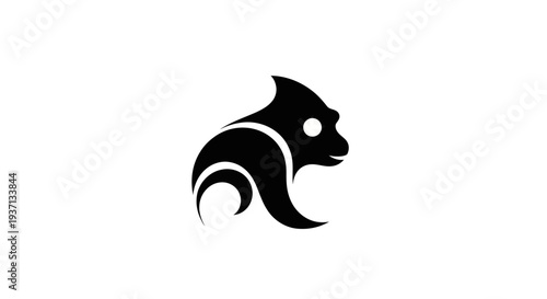 Stylized monkey icon on white