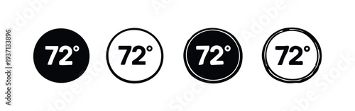 Temperature and Thermostat Control Icons Set