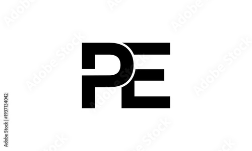 PE initial letter logo or PE monogram