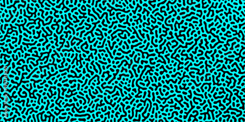 Abstract truing organic wallpaper Turing reaction diffusion monochrome seamless pattern .Monochrome Turing reaction background .Natural seamless line pattern. Linear design with biological shapes