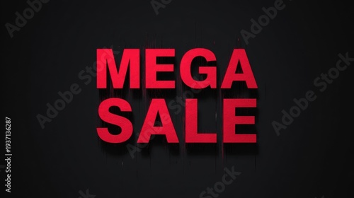 Wallpaper Mural Mega Sale Banner with Bold Red Text on Black Background. Torontodigital.ca