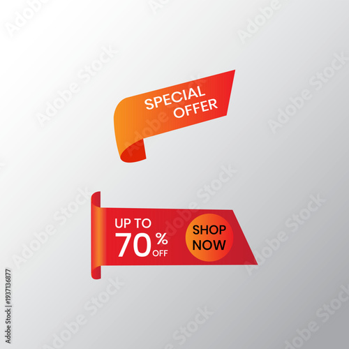 Special Offer Banner Template with Up To 70 Percent Off Discount