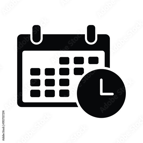 Calendar Clock Scheduling Time Management Business Icon