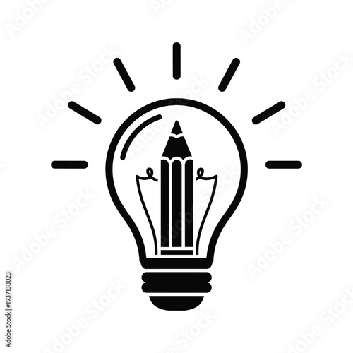 Idea Lightbulb Pencil Creativity Concept