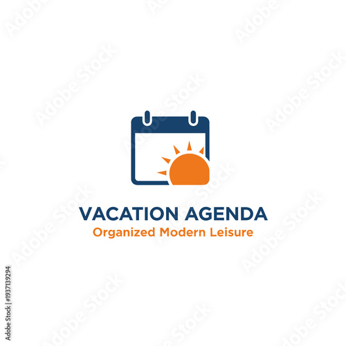 Organized Vacation Agenda Travel Calendar Logo