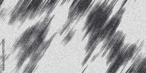 Dynamic grayscale abstract background with strong diagonal lines and blurred dark shapes, conveying a sense of speed and energy with a grainy texture
