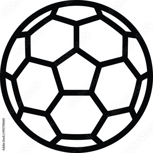 Black soccer ball icon vector