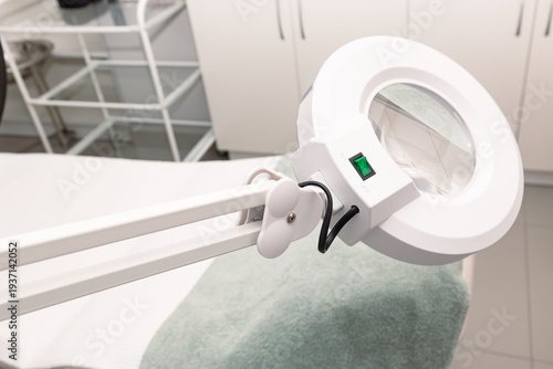 Magnifying Lamp in Professional Medical Clinic Setting