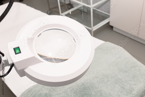 Magnifying Lamp in Professional Medical Clinic Setting