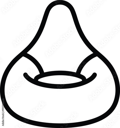 Vector bean bag chair icon