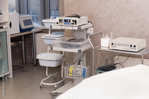 Operating technologies. Equipment and medical devices in surgery room.