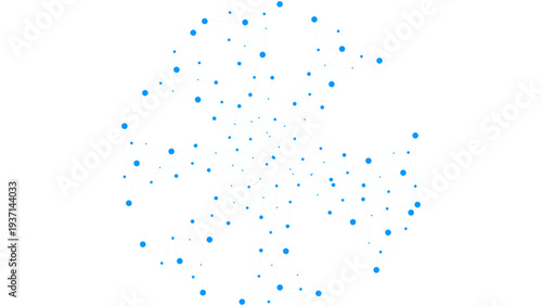 Vibrant blue network connections expanding dynamically