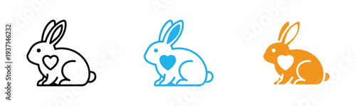 Three heartwarming rabbit illustrations