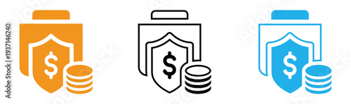 Financial security icons