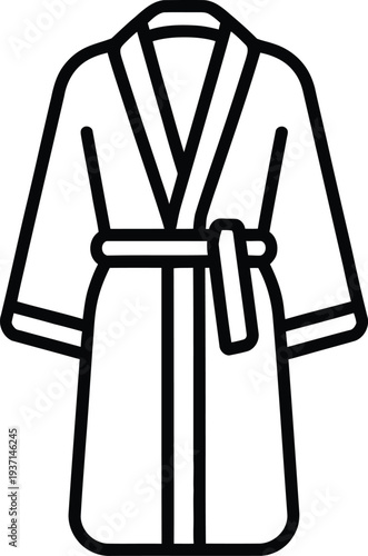 Vector illustration of a bathrobe icon