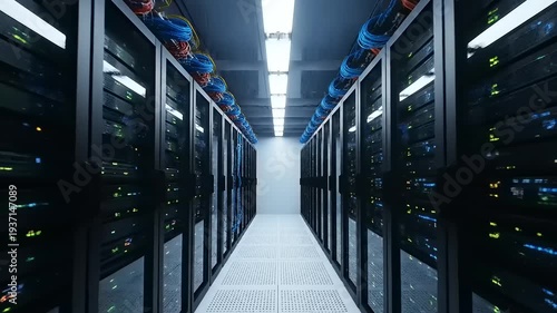 Data Center Server Room with Multiple Racks 1.