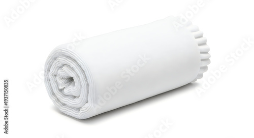 Wallpaper Mural A rolled up white towel on a plain background for bathing and drying Torontodigital.ca