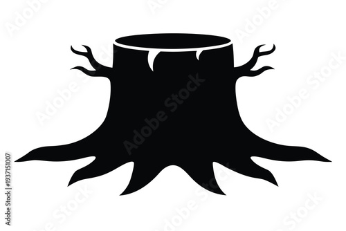 Tree Stump, Cut Log Base