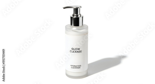 Wallpaper Mural A clear plastic bottle of hand cream with a silver pump Torontodigital.ca