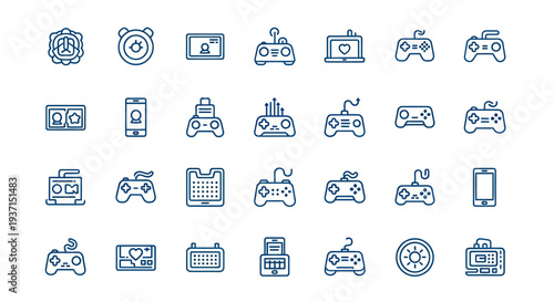 Gamepad and device icons set