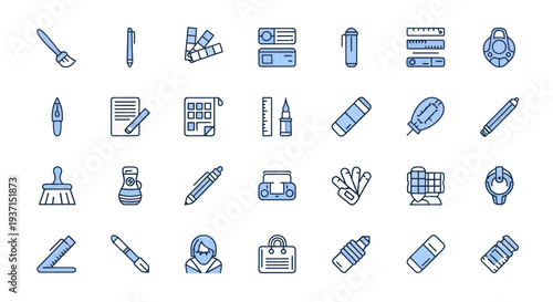 Graphic design icons set collection