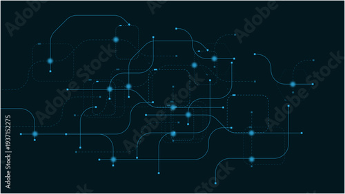 Abstract futuristic technology background. Technology background with crossed lines and dots. circuit board background