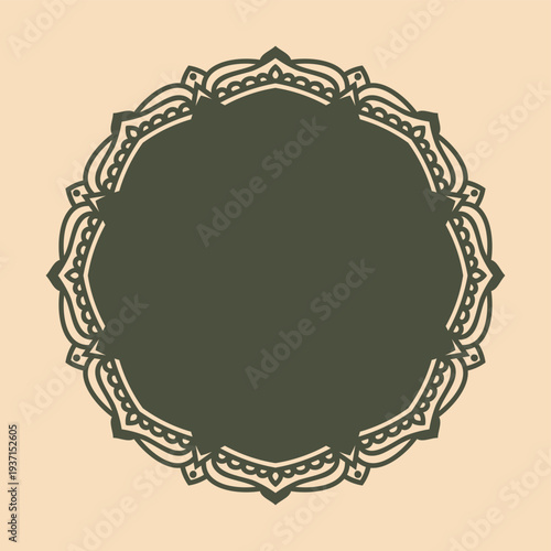 Vintage mandala frame luxury design decorative background
