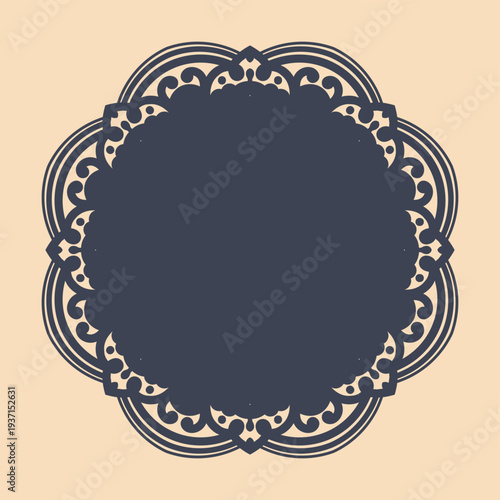 Vintage mandala frame luxury design decorative background
