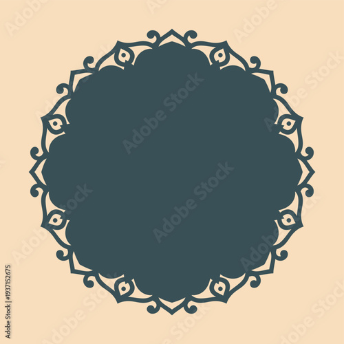 Abstract mandala frame elegant design background