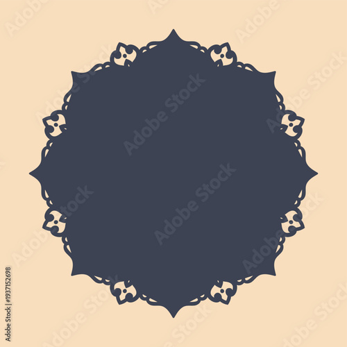 Beautiful mandala frame ethnic design background