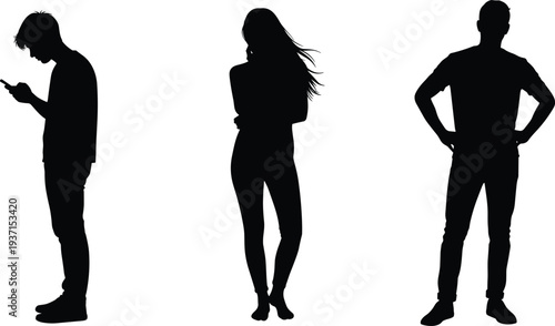 Collection of turtle silhouettes in different poses including top view and side view profile isolated on white background vector