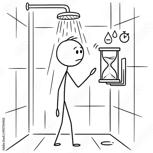 Monitoring water usage with a shower timer to develop sustainable daily habits and reduce resource consumption.