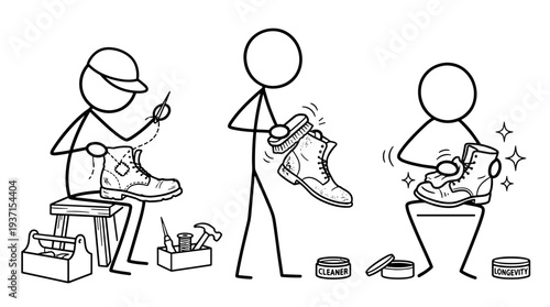 Classic shoe repair service to promote maintenance and longevity of high-quality leather goods.