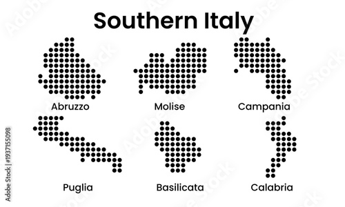 Southern Italy Regions Map Abruzzo Molise Campania Puglia Basilicata Calabria