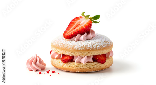 Wallpaper Mural A delicious strawberry cream puff pastry dessert with fresh fruit Torontodigital.ca