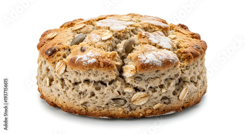 Wallpaper Mural A delicious loaf of oat bread on a white background Torontodigital.ca