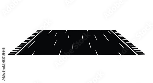 Abstract black geometric shapes form a striking visual representation silhouette