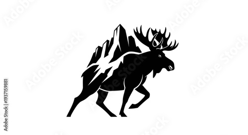 Cartoon panda eating burger illustration