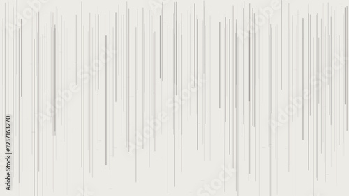 Abstract seamless off-white background featuring a minimalist pattern of thin gray vertical lines of varying lengths perfect for technical digital textures and modern wallpaper