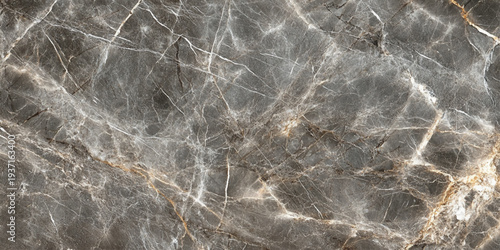 Dense Black Marble Pattern Top View with Elegant Texture. 