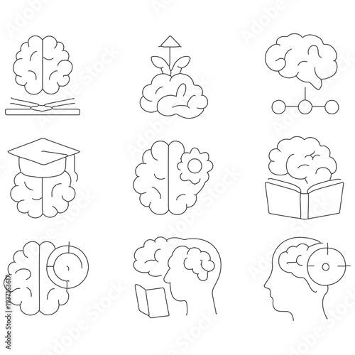 Brain for learning and education concepts knowledge