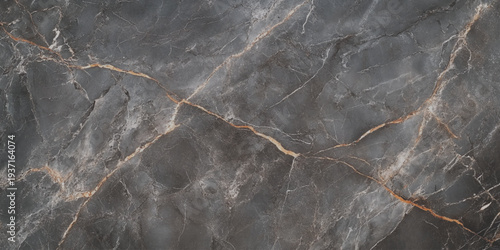 Close-up of Dark Stone Marble with Intricate Patterns and Textures. 