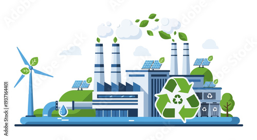 Green Industry and Sustainable Factory with Renewable Energy & Recycling
