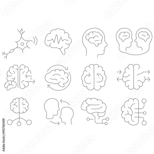 Brain neuron and communication line synapse connection