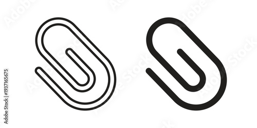 Clip icon with editable stroke and solid design vectors