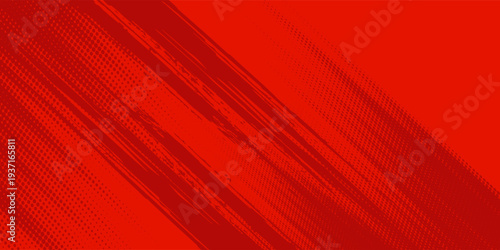 Image red and crimson pop art background with halftone dotted anime awesome