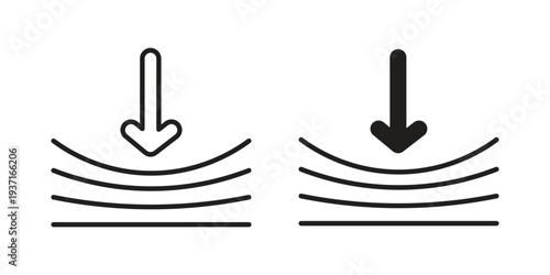 Compress icon with editable stroke and solid design vectors