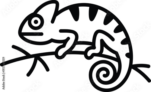 Vector chameleon icon