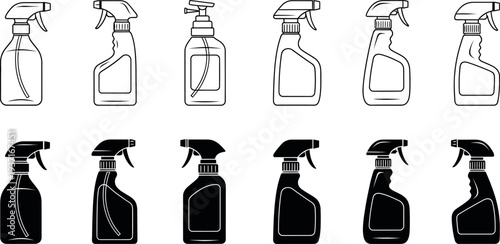 Spray bottle designs and shapes