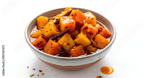 Wallpaper Mural Roasted sweet potato cubes in a bowl with herbs and spices Torontodigital.ca